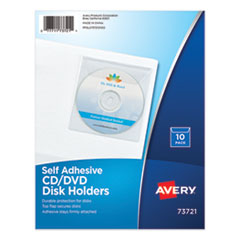 Self-Adhesive Media Pockets, 10/Pack