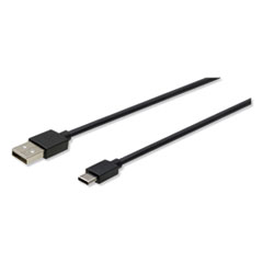 USB to USB-C Cable, 3 ft, Black