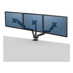 Platinum Series Triple Monitor Arm for 27" Monitors, 360 deg Rotation, +85/-20 deg Tilt, 360 deg Pan, Black, Supports 20 lb