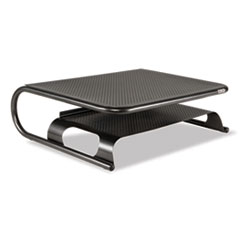 Metal Art Printer and Monitor Stand Plus, 18" x 13.5" x 6", Black, Supports 50 lbs