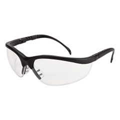 Klondike Safety Glasses, Matte Black Frame, Clear Lens