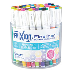 FriXion Fineliner Erasable Porous Point Pen, Stick, Fine 0.6 mm, Assorted Ink and Barrel Colors, 72/Pack