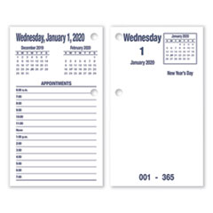 7510016648808 SKILCRAFT DAYMAX Type II Calendar Pad, 6 x 3.5, White/Blue Sheets, 12-Month (Jan to Dec): 2024