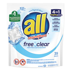 Mighty Pacs Free and Clear Super Concentrated Laundry Detergent, 39/Pack