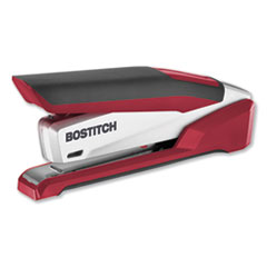 InPower Spring-Powered Premium Desktop Stapler, 28-Sheet Capacity, Red/Silver