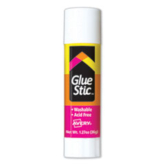 Permanent Glue Stic Value Pack, 1.27 oz, Applies White, Dries Clear, 6/Pack