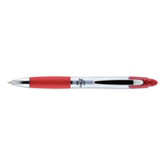 Z-Grip MAX Ballpoint Pen, Retractable, Medium 1 mm, Red Ink, Silver/Red Barrel, 12/Pack