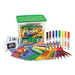 Creativity Tub, Crayons, Markers, Colored Pencils, Construction Paper, 80 Pieces