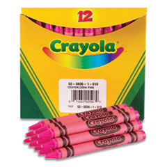 Bulk Crayons, Carnation Pink, 12/Box