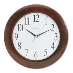 Corporate Wall Clock, 12.75" Overall Diameter, Cherry Case, 1 AA (sold separately)