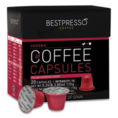 Nespresso Verona Italian Espresso Pods, Intensity: 10, 20/Box