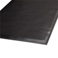 Clean Step Outdoor Rubber Scraper Mat, Polypropylene, 36 x 60, Black