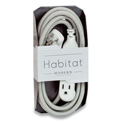 Habitat Accent Collection Braided AC Extension Cord, 8 ft, 13 A, Tungsten