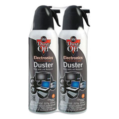 Disposable Compressed Gas Duster, 7 oz Can, 2/Pack