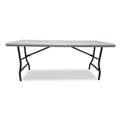 IndestrucTable Industrial Folding Table, Rectangular, 72" x 30" x 29", Platinum