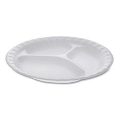 Placesetter Satin Non-Laminated Foam Dinnerware, 3-Compartment Plate, 9