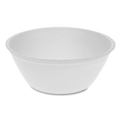 Unlaminated Foam Dinnerware, Bowl, 22 oz, White, 504/Carton