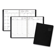 Contemporary Weekly/Monthly Planner, Column, 11 x 8.25, Black Cover, 2022