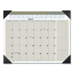 Executive Monthly Desk Pad Calendar, 22 x 17, White, 2022