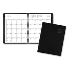 Contemporary Monthly Planner, 8.75 x 7, Black Cover, 2022
