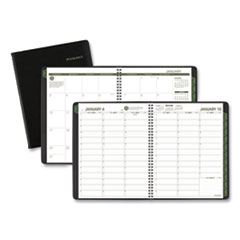 Recycled Weekly/Monthly Classic Appointment Book, 11 x 8.25, Black, 2022