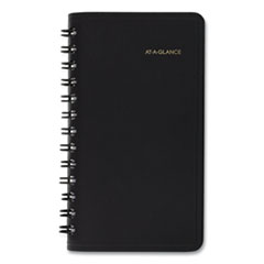 Weekly Planner, 4.5 x 2.5, Black Cover, 12-Month (Jan to Dec): 2022