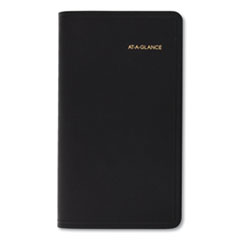 Compact Weekly Appointment Book, 6.25 x 3.25, Black, 2022