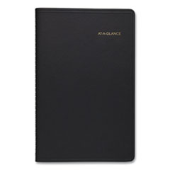 Weekly Appointment Book, Hourly Appt, Phone/Address Tabs, 8.5 x 5.5, Black, 2022
