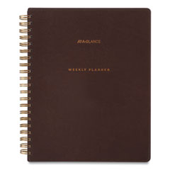Signature Collection Distressed Brown Weekly Monthly Planner, 11 x 8.5, 2022-2023