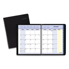 QuickNotes Monthly Planner, 8.75 x 7, Black Cover, 12-Month (Jan to Dec): 2024