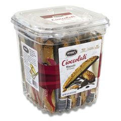 Biscotti, Dark Chocolate Almond, 0.85 oz Individually Wrapped, 25/Pack, Ships in 1-3 Business Days