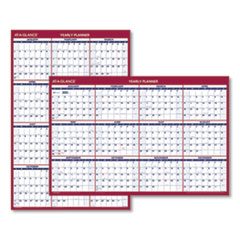 Erasable Vertical/Horizontal Wall Planner, 32 x 48, Blue/Red, 2022