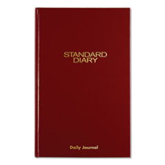 Standard Diary Daily Journal, 2025 Edition, Wide/Legal Rule, Red Cover, (210) 12 x 7.75 Sheets