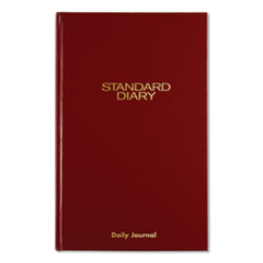 Standard Diary Daily Journal, 2023 Edition, Wide/Legal Rule, Red Cover, 12 x 7.75, 210 Sheets