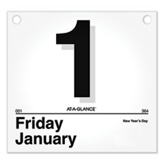 Today Is Daily Wall Calendar Refill, 8.5 x 8, White, 2022