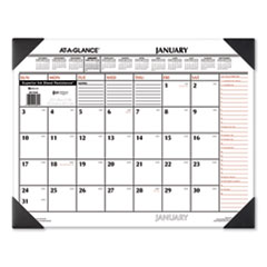 Two-Color Monthly Desk Pad Calendar, 22 x 17, 2022