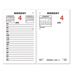 Two-Color Desk Calendar Refill, 3.5 x 6, White Sheets, 2022