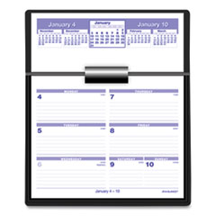 Flip-A-Week Desk Calendar and Base, 7 x 5.5, White, 2022
