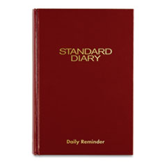 Standard Diary Daily Reminder Book, 2024 Edition, Medium/College Rule, Red Cover, (201) 8.25 x 5.75 Sheets