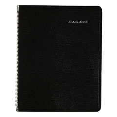 Open-Schedule Weekly Appointment Book, 8.75 x 7, Black, 2022