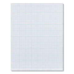 Quadrille Pads, Cross-Section Quadrille Rule (10 sq/in, 1 sq/in), 40 White (Standard 15 lb) 8.5 x 11 Sheets
