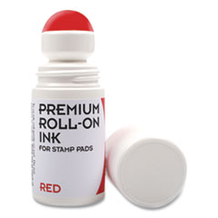 Premium Roll-On Ink, 2 oz, Red