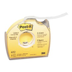 Labeling and Cover-Up Tape, Non-Refillable, 1/3