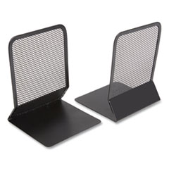 Wire Mesh Book Ends, 5.71 x 7.4 x 5.63, Black, 2/Set