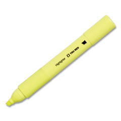 Pen Style Chisel Tip Highlighter, Yellow Ink, Chisel Tip, Yellow Barrel, Dozen