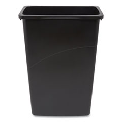 Open Top Indoor Trash Can, 10.25 gal, Plastic, Black