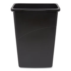 Open Top Indoor Trash Can, Plastic, 10.25 gal, Black