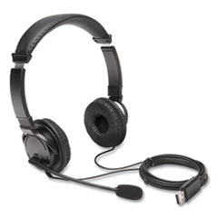 Hi-Fi Headphones with Microphone, 6 ft Cord, Black