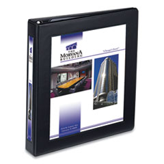 Framed View Heavy-Duty Binders, 3 Rings, 1" Capacity, 11 x 8.5, Black