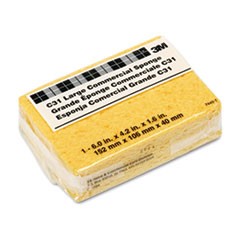 Commercial Cellulose Sponge, Yellow, 4.25 x 6, 1.6" Thick, Yellow